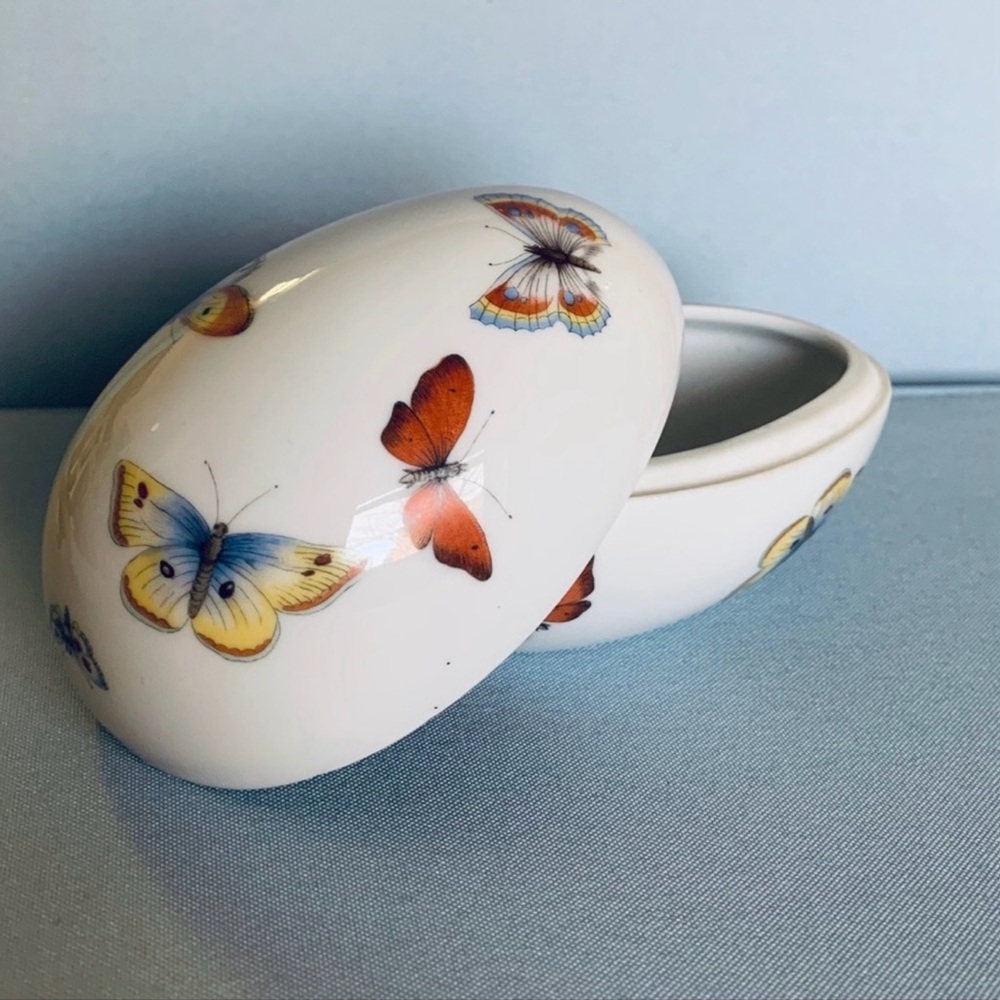 Limoges France Bone China Butterfly Trinket Box